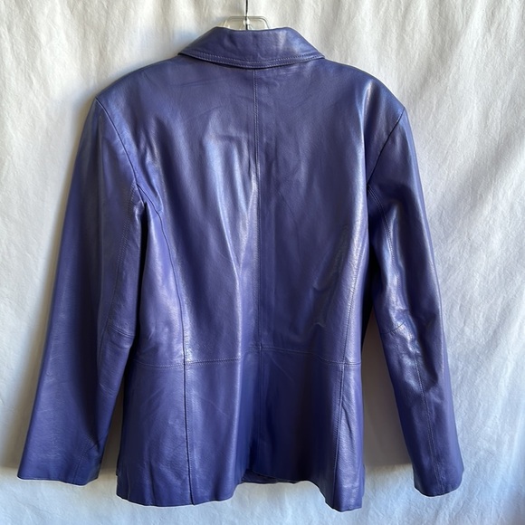 Worthington purple/lilac zip-up leather jacket - Picture 9 of 12